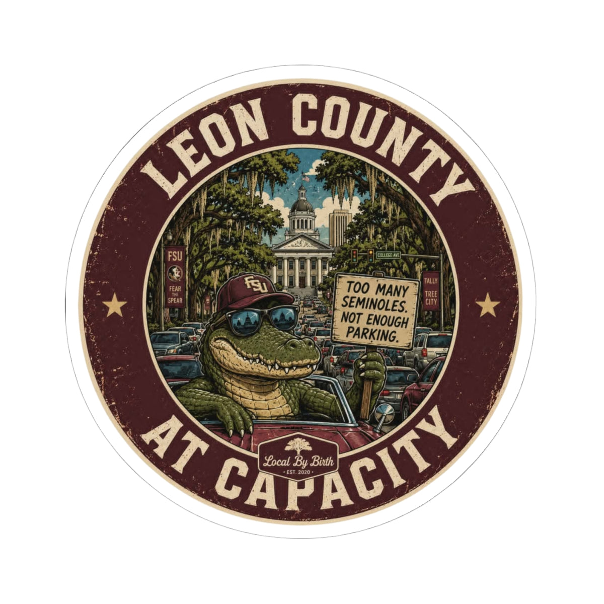 Leon County At Capacity Sticker