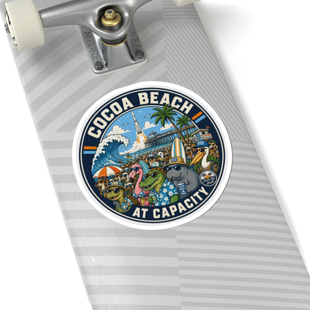 Cocoa Beach At Capacity Sticker