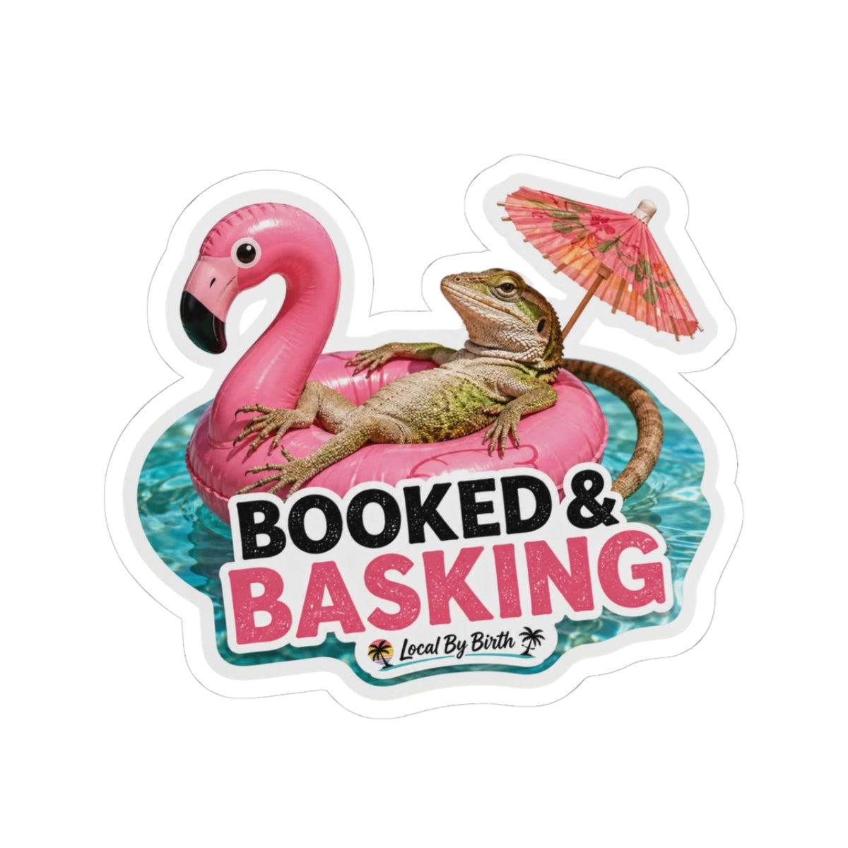 Booked & Basking Sticker