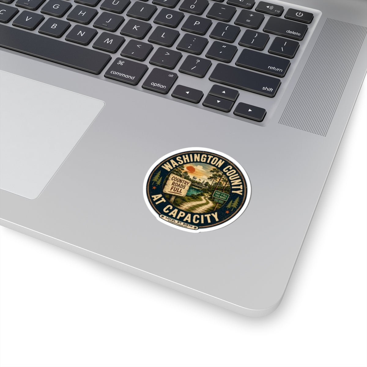 Washington County Sticker — 'Country Roads Full' Retro Travel Decal