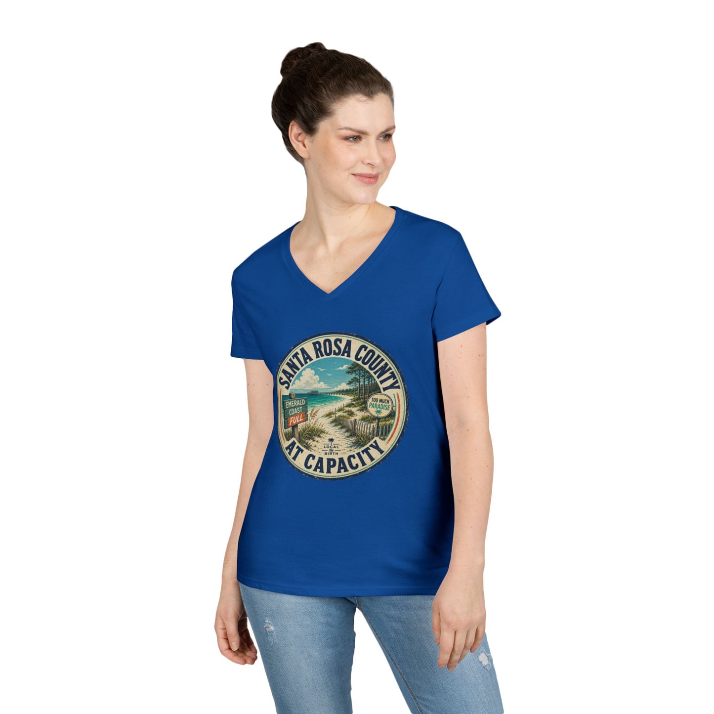Santa Rosa County At Capacity V-Neck Tee