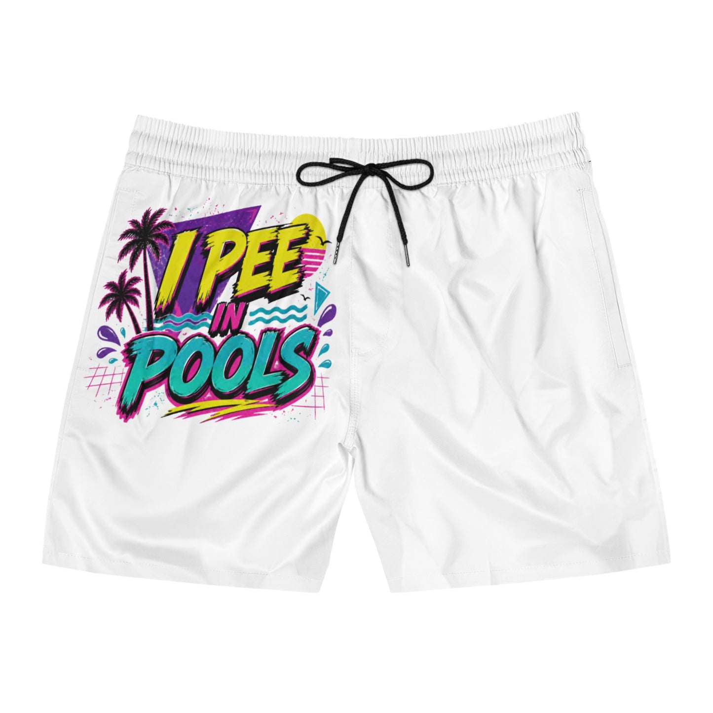 Funny Men's Swim Trunks — I Pee in Pools Retro Beach Shorts | Local By Birth Supply Co.