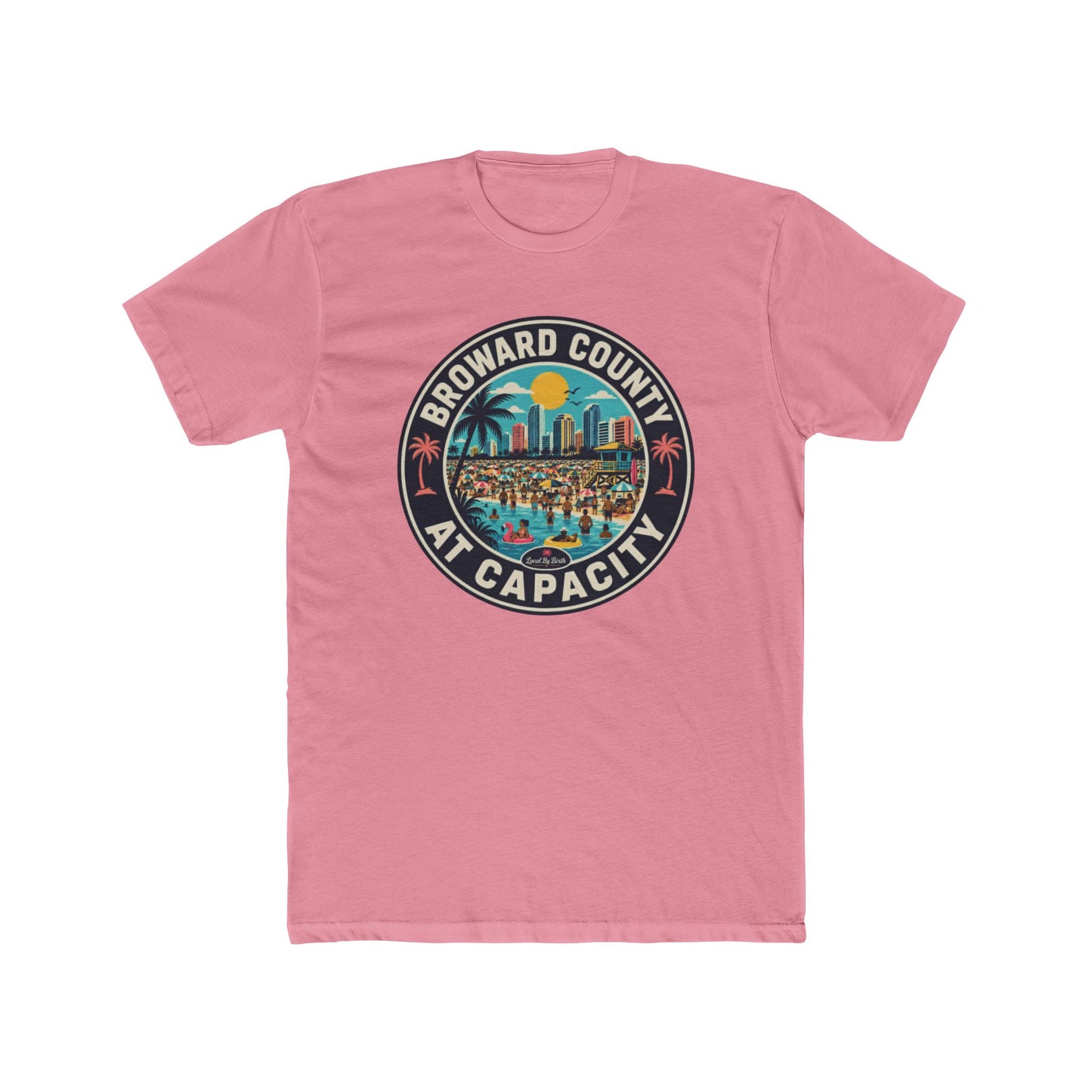 Broward County At Capacity T-Shirt — Retro Miami Beach Sunset Tee