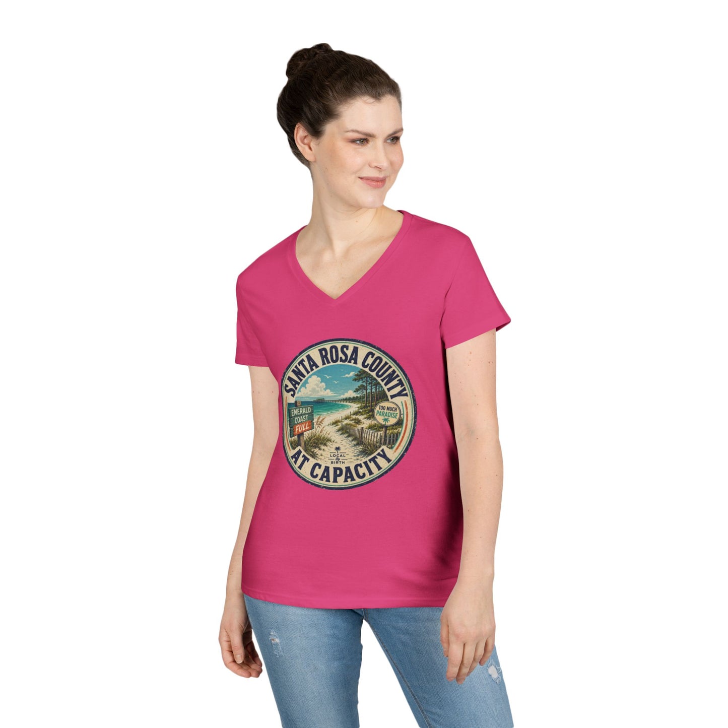 Santa Rosa County At Capacity V-Neck Tee