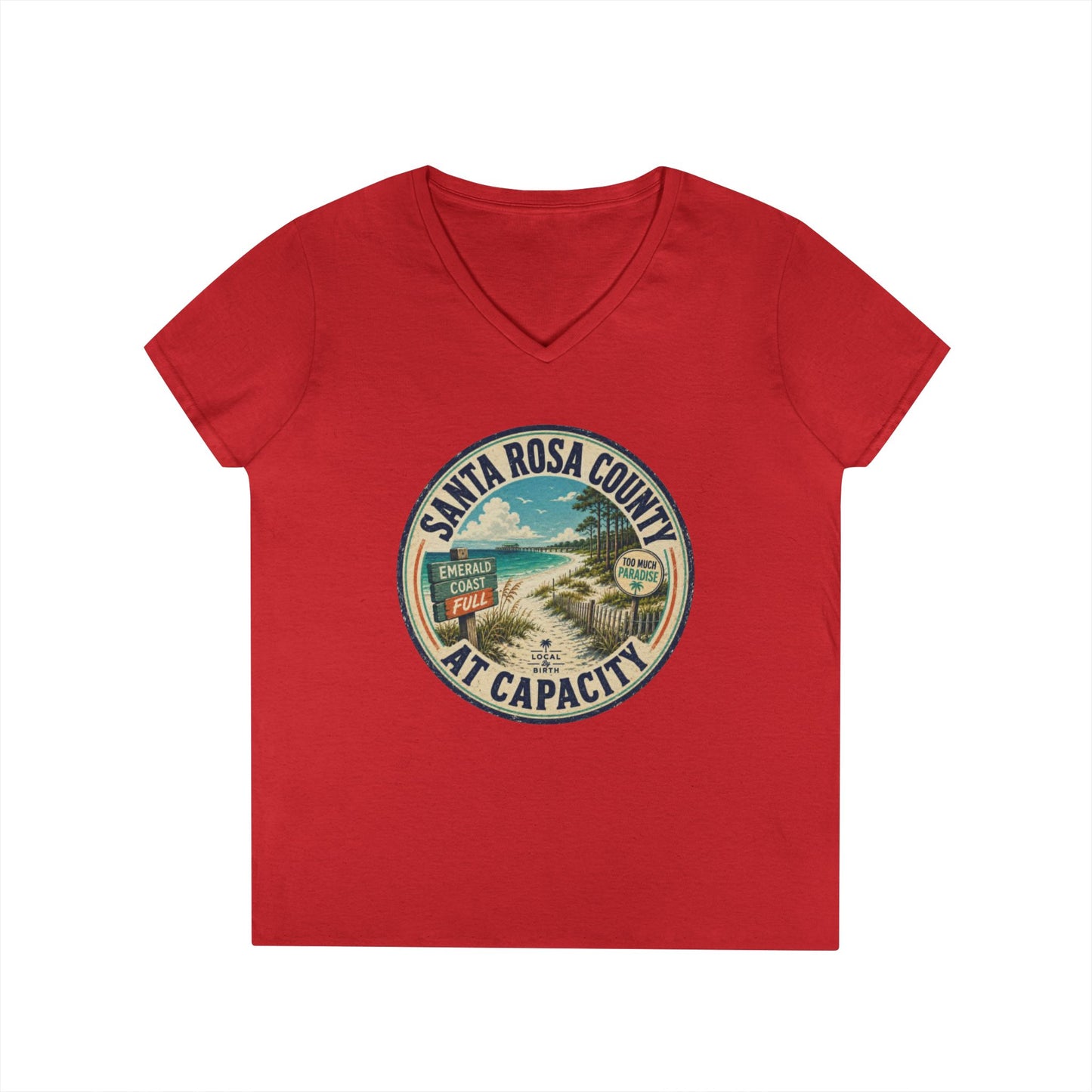 Santa Rosa County At Capacity V-Neck Tee