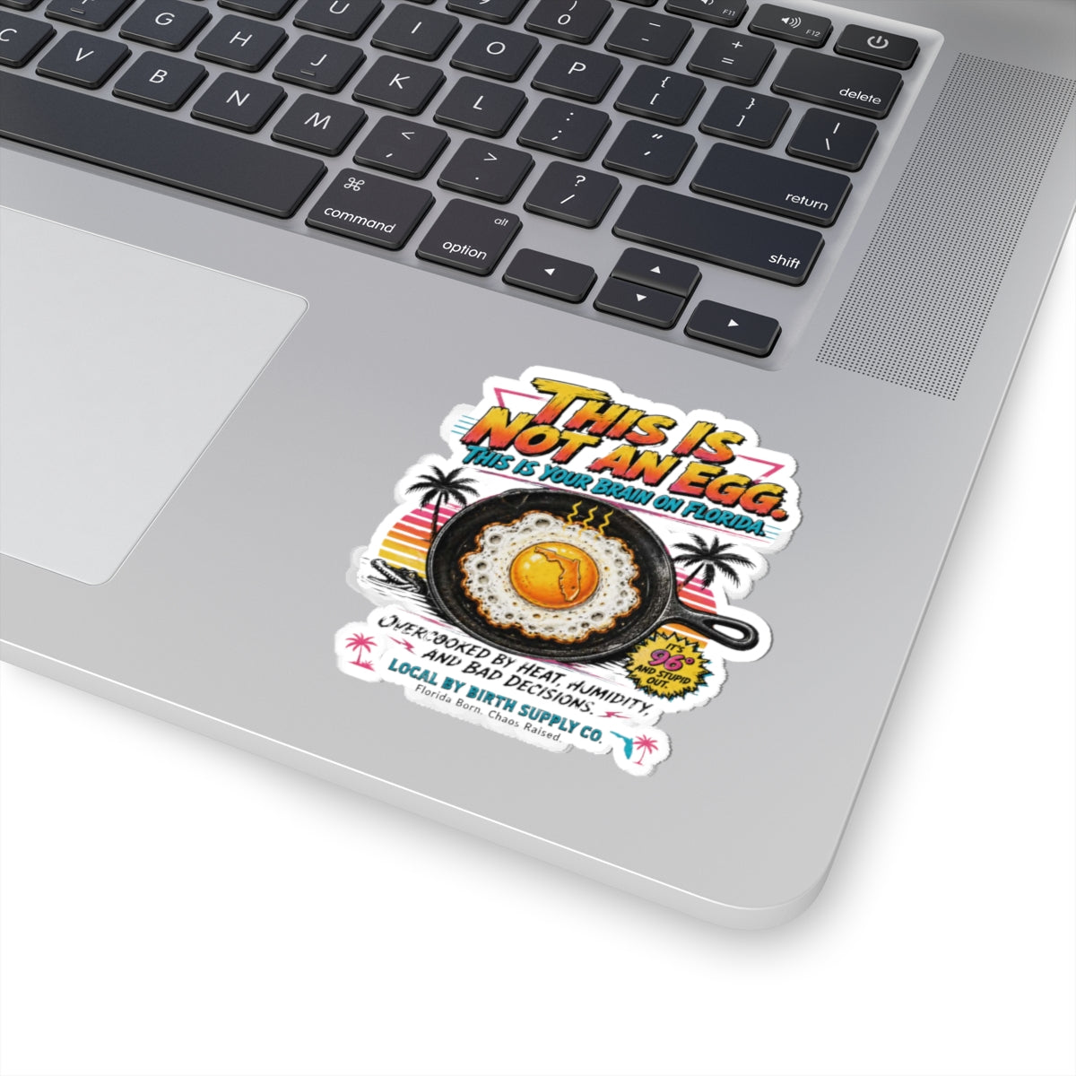 This Is Not An Egg – Your Brain on Florida Funny Retro Sticker | Local By Birth Supply Co