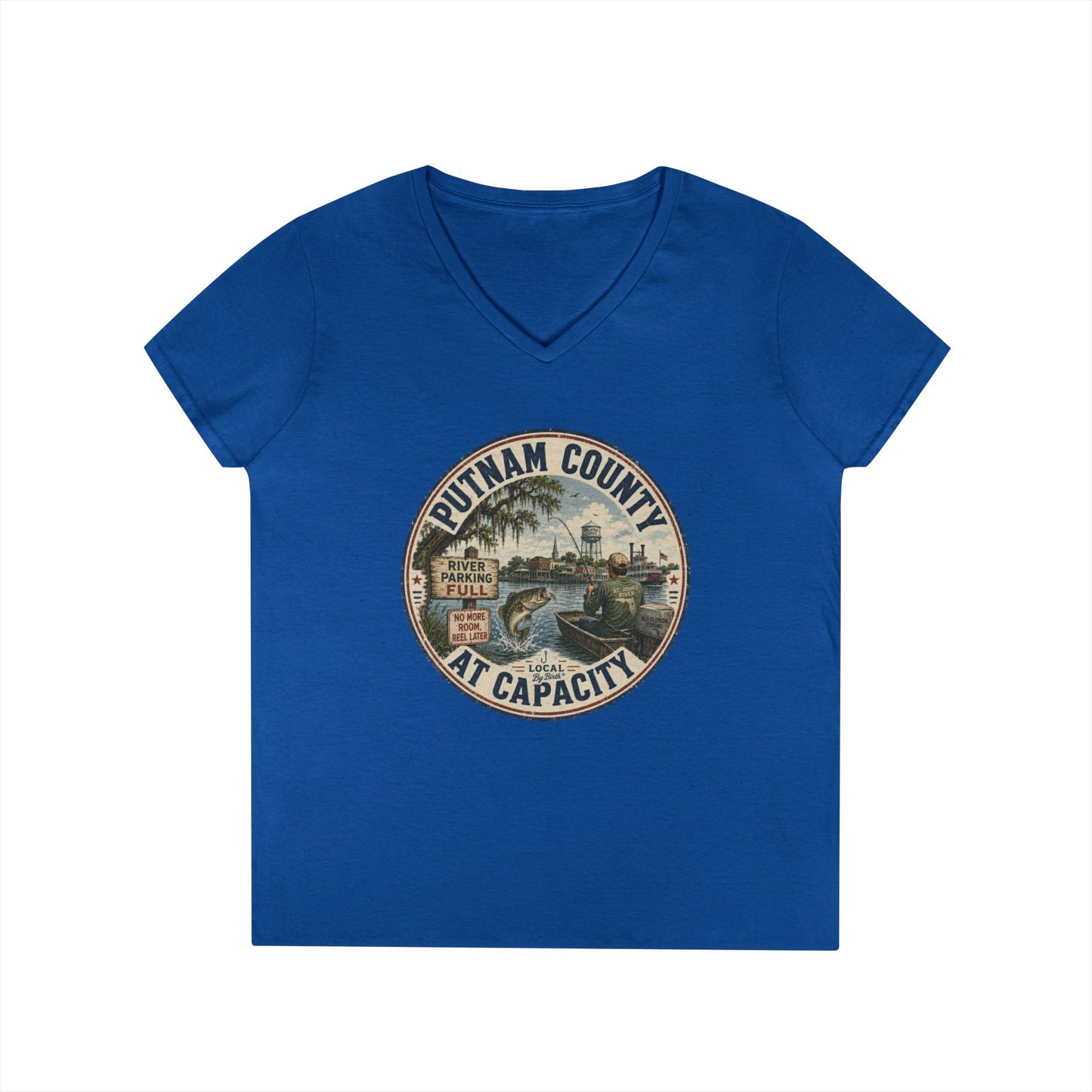 Putnam County At Capacity Ladies V Neck T-Shirt