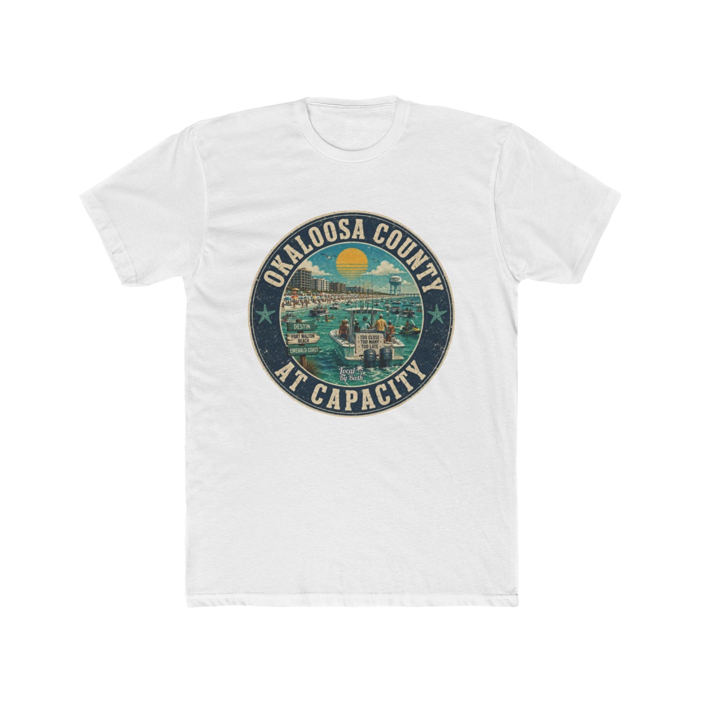 Okaloosa County At Capacity Vintage Sunset Tee