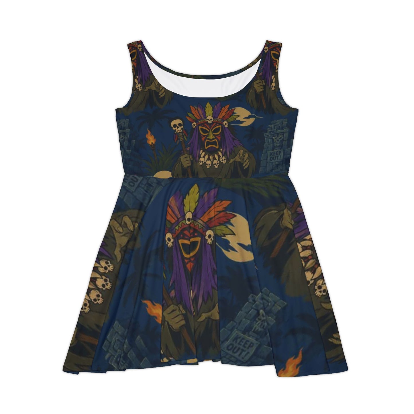 Skater Dress - Mystic Tribal Shaman AOP Print