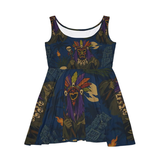 Skater Dress - Mystic Tribal Shaman AOP Print