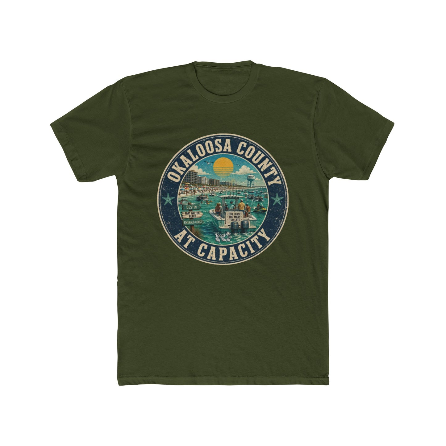 Okaloosa County At Capacity Vintage Sunset Tee