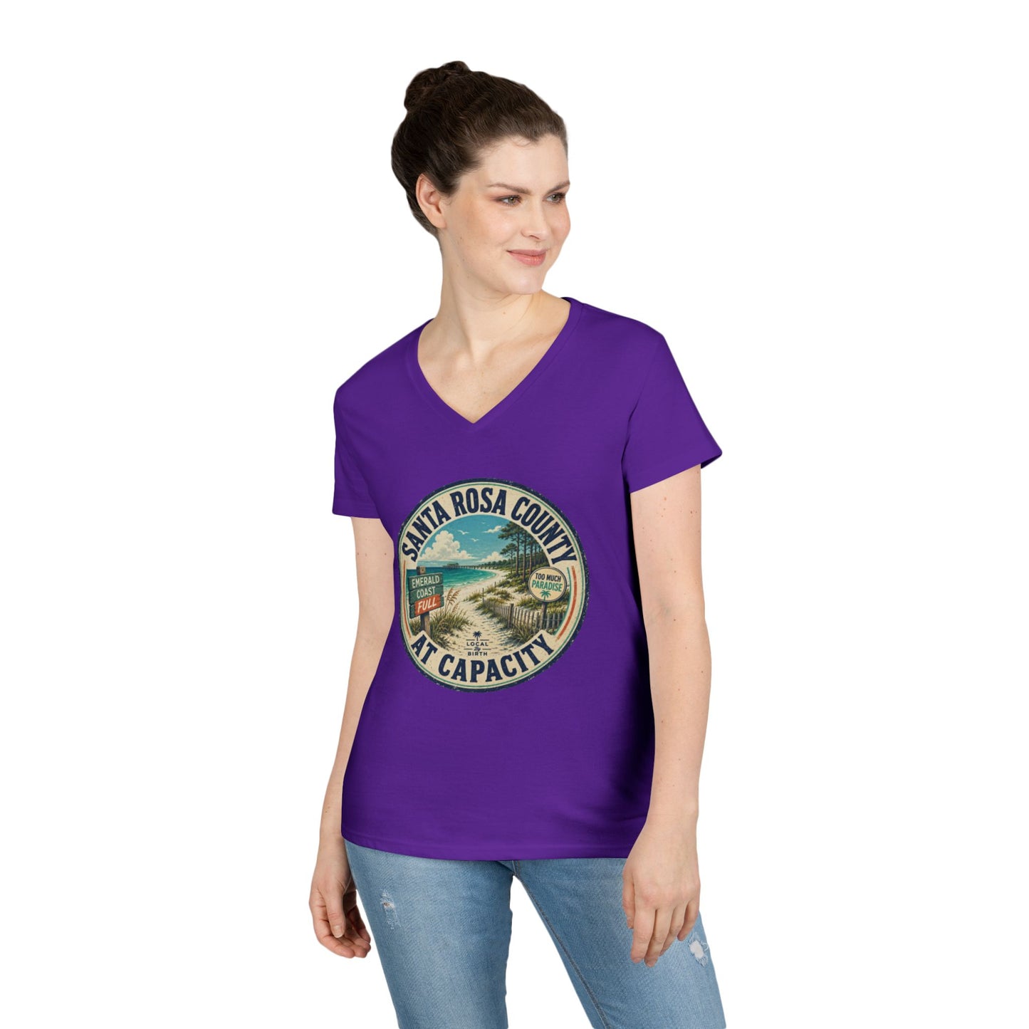 Santa Rosa County At Capacity V-Neck Tee