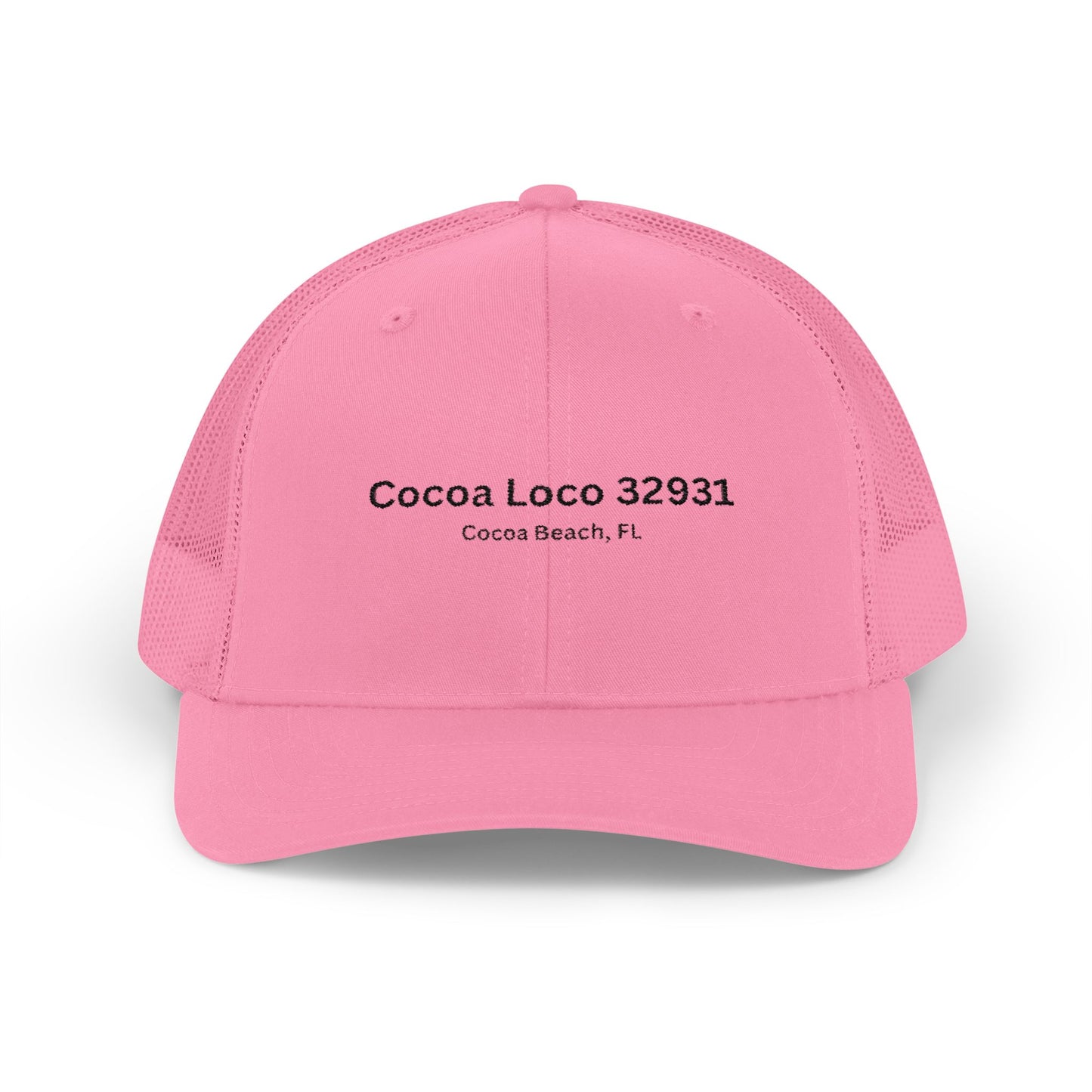 Cocoa Loco 32931 Trucker Cap – Vintage Cocoa Beach Coordinates Snapback