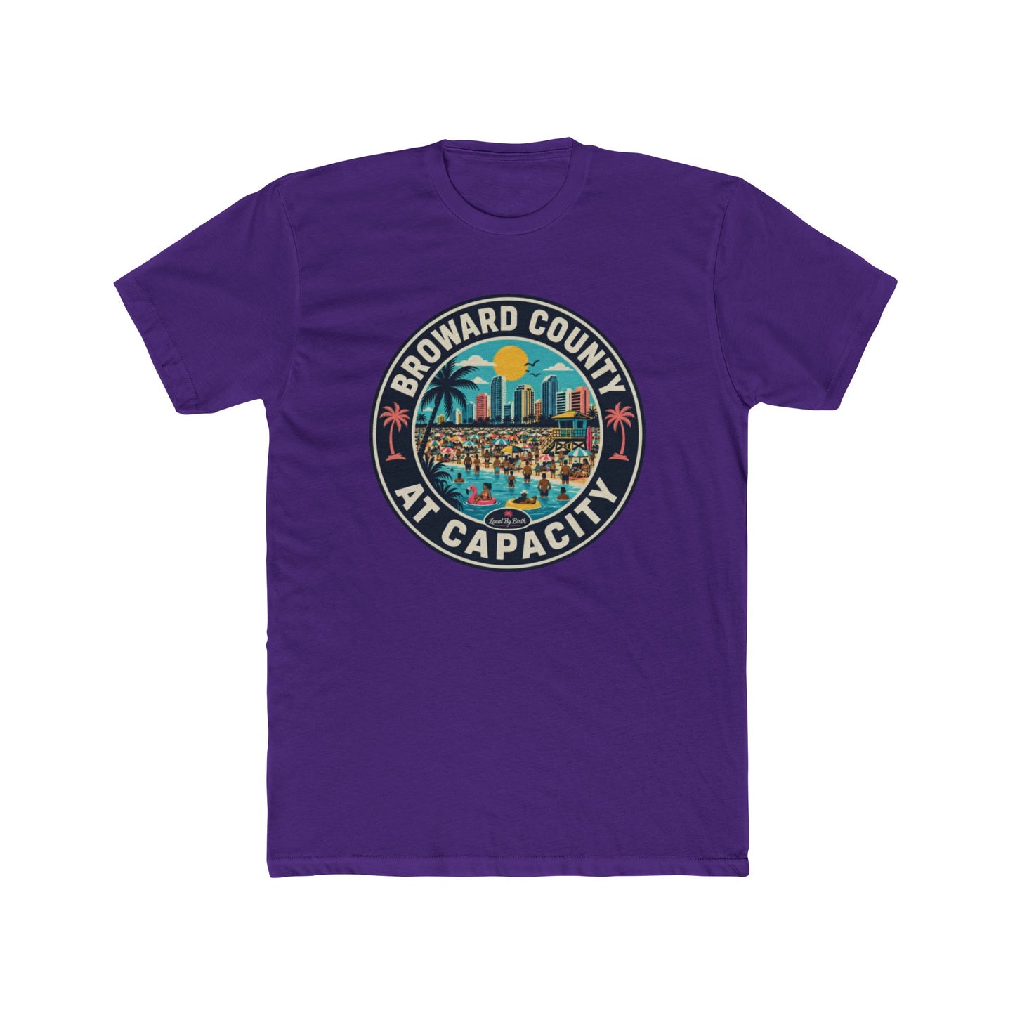 Broward County At Capacity T-Shirt — Retro Miami Beach Sunset Tee