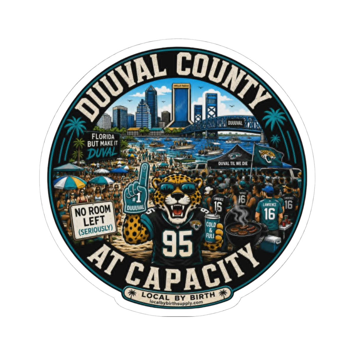 Duval County At Capacity Sticker