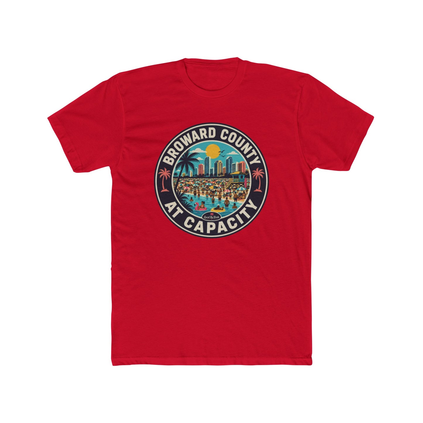 Broward County At Capacity T-Shirt — Retro Miami Beach Sunset Tee