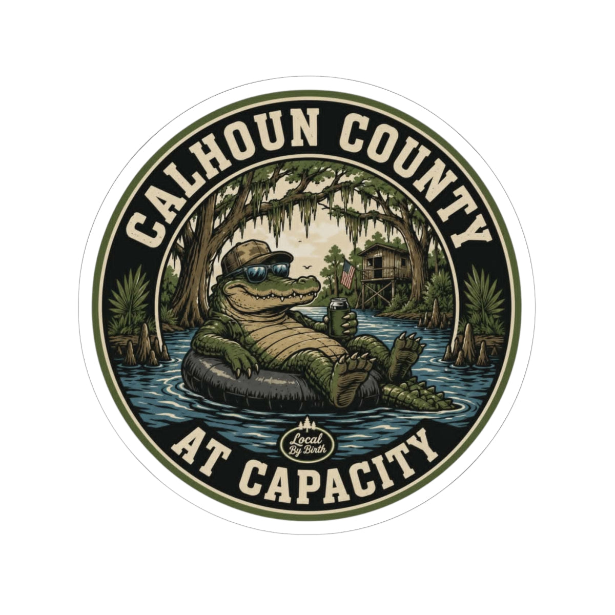 Calhoun County Alligator Sticker