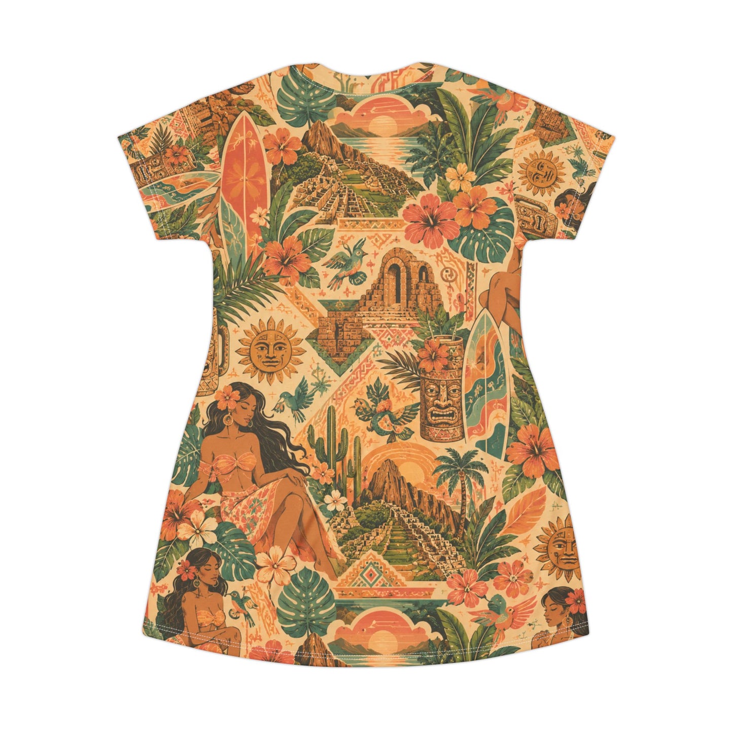 70s Retro Peruvian Tiki Dress