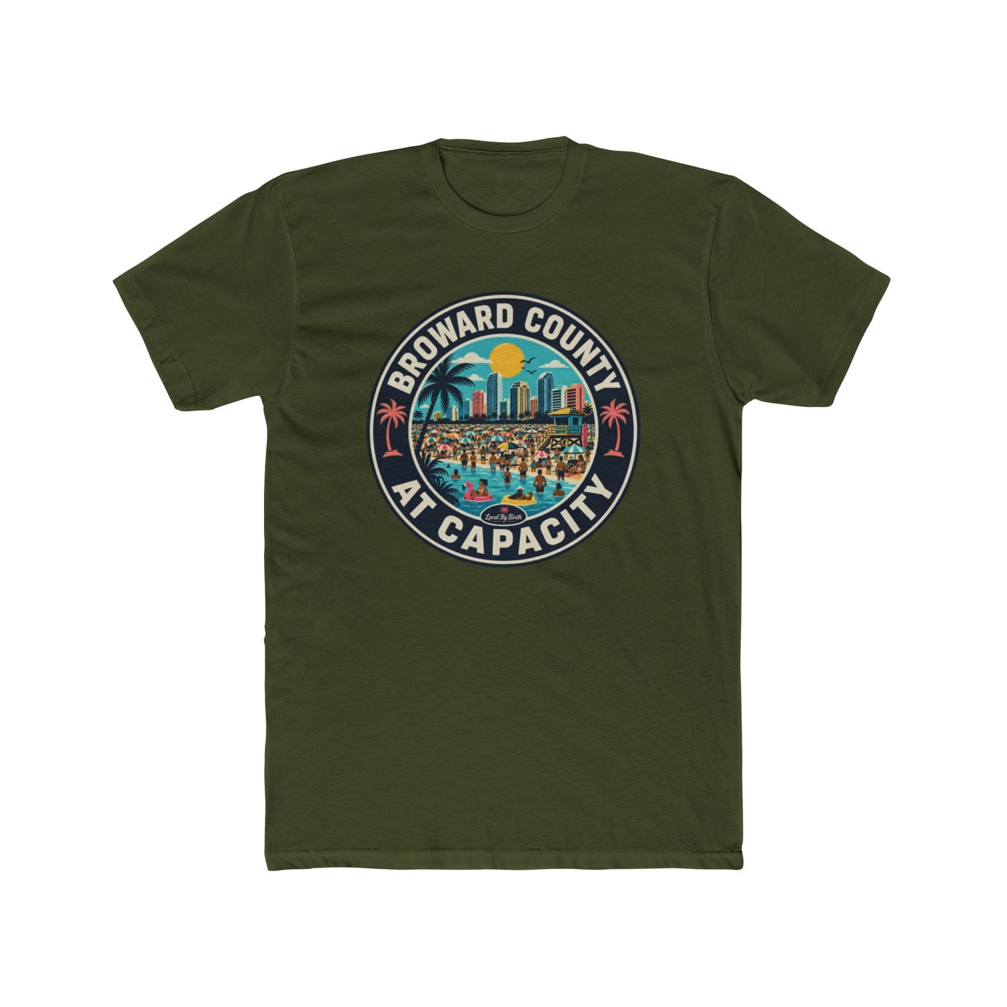 Broward County At Capacity T-Shirt — Retro Miami Beach Sunset Tee