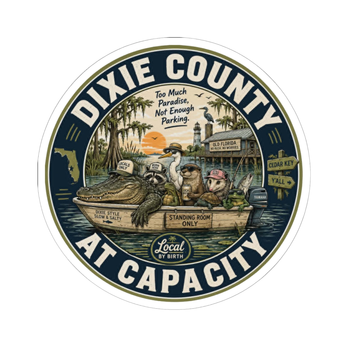Dixie County At Capacity sticker