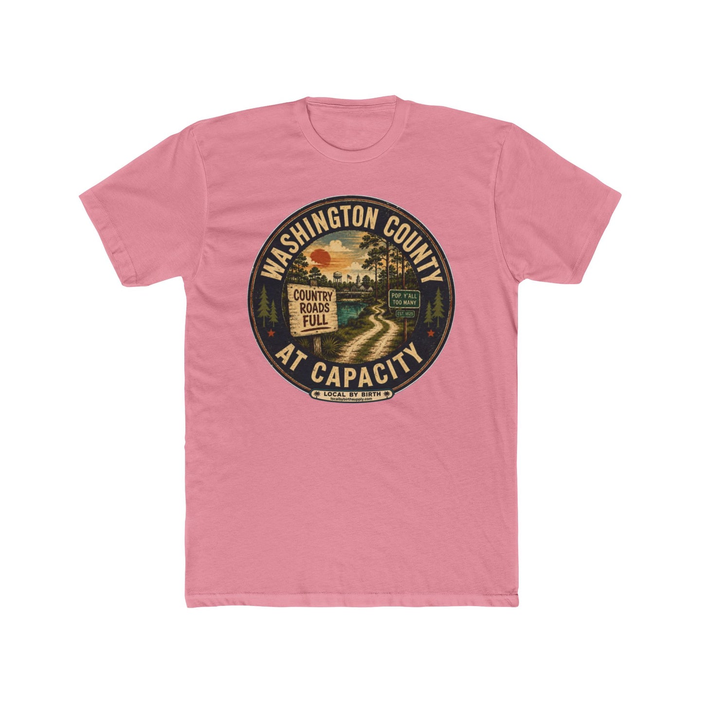 T-Shirt — Washington County At Capacity" Vintage Road Sign Graphic