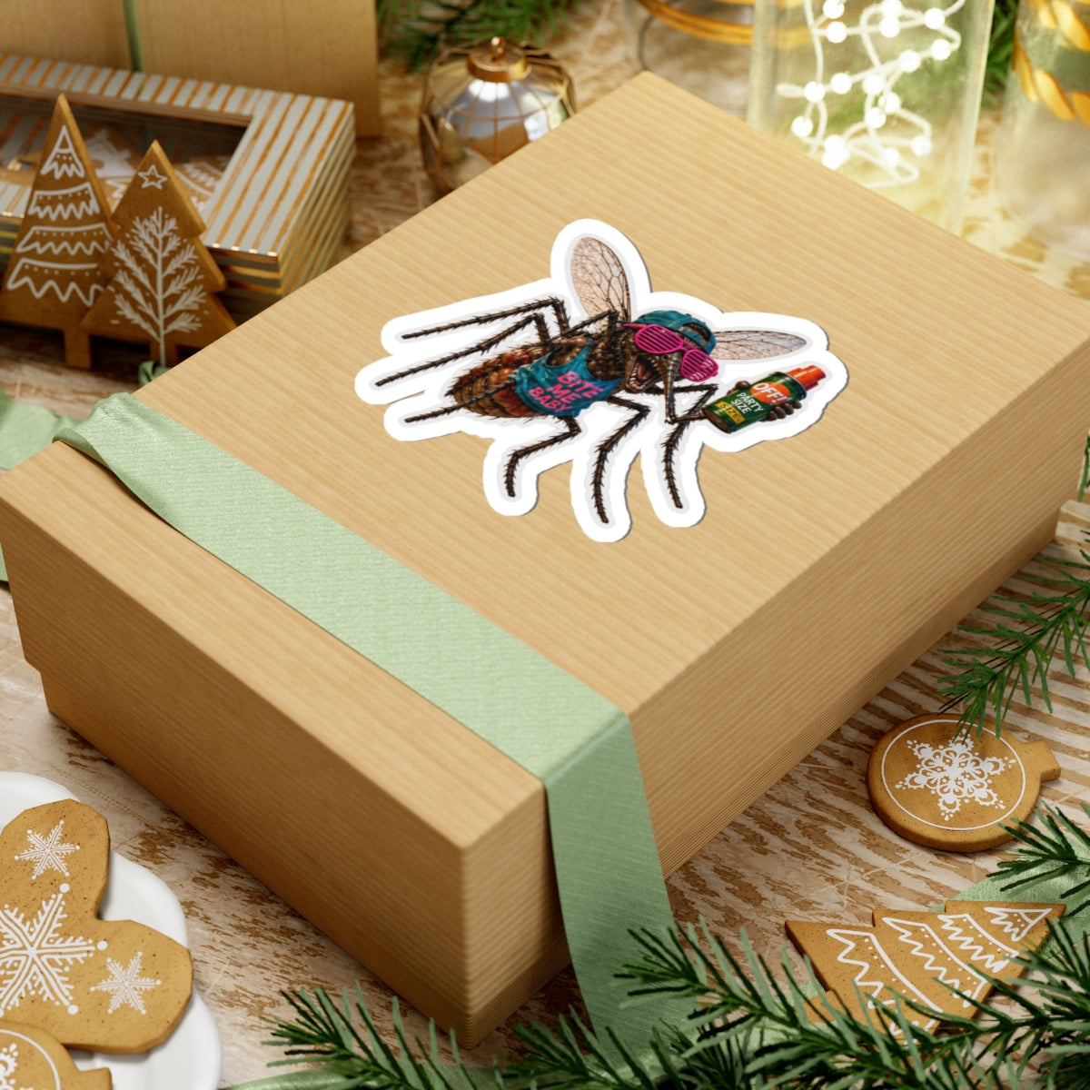Party Mosquito Sticker — 'Bite Me Baby'