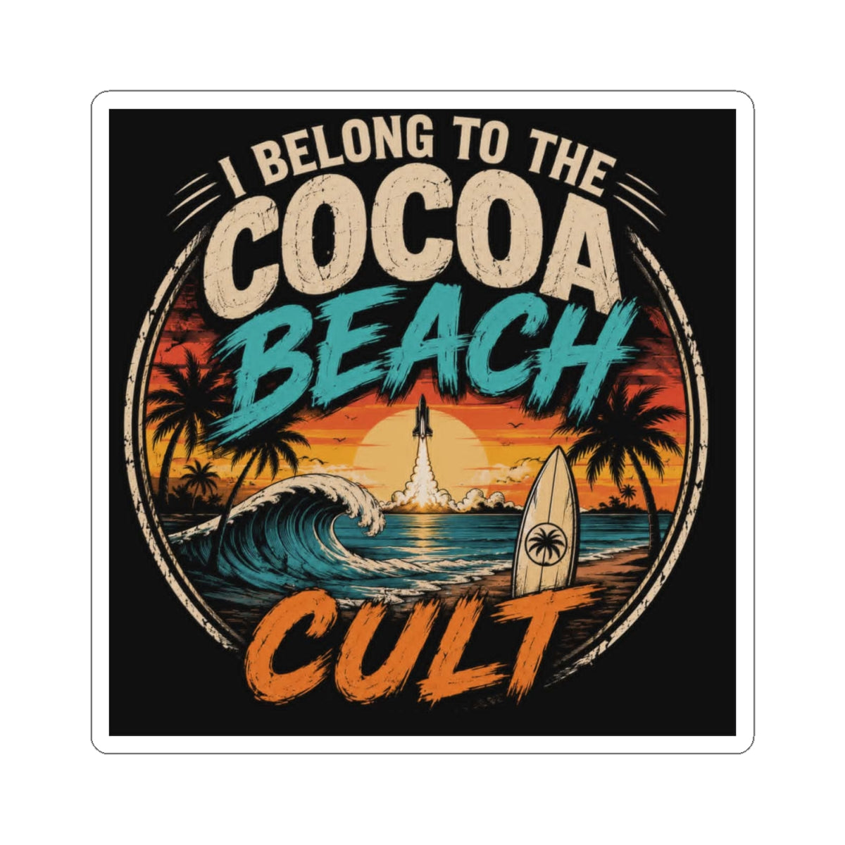 Cocoa Beach Cult Sticker