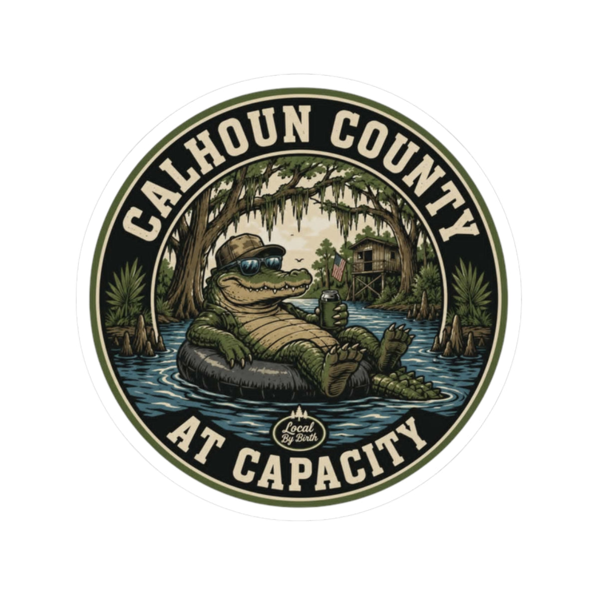 Calhoun County Alligator Sticker