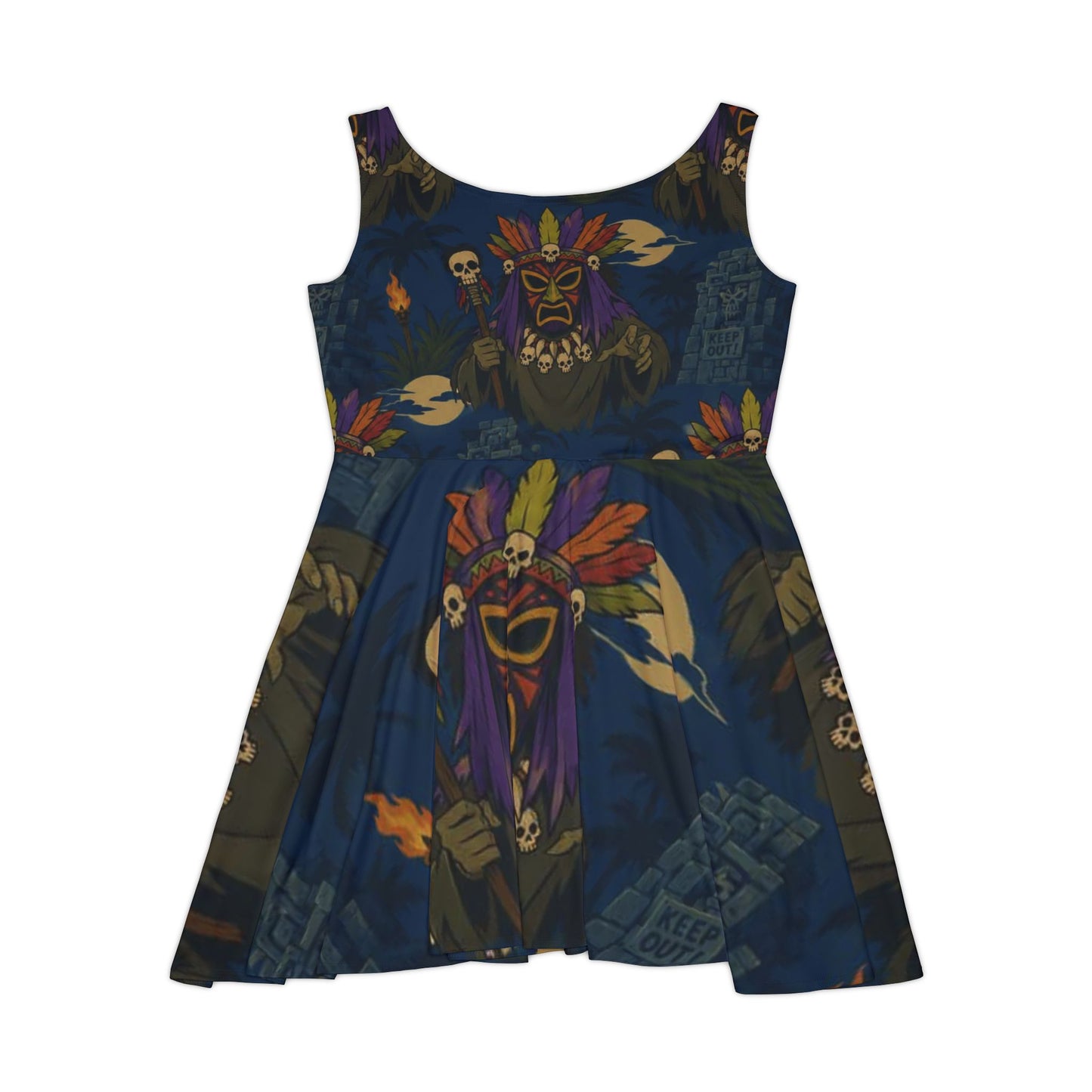 Skater Dress - Mystic Tribal Shaman AOP Print