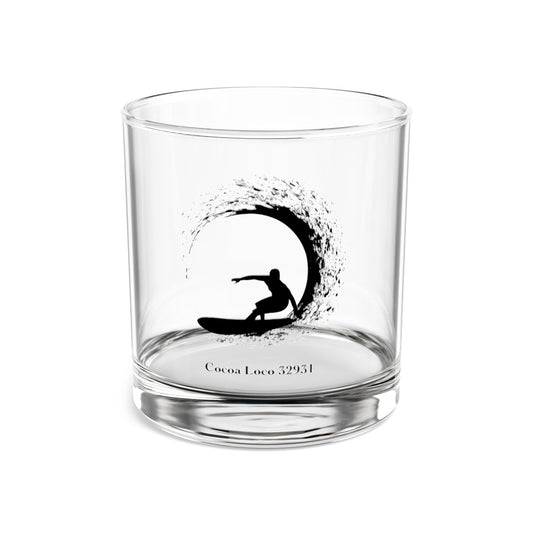 Surfer Wave Rocks Glass - 10oz Whiskey Tumbler