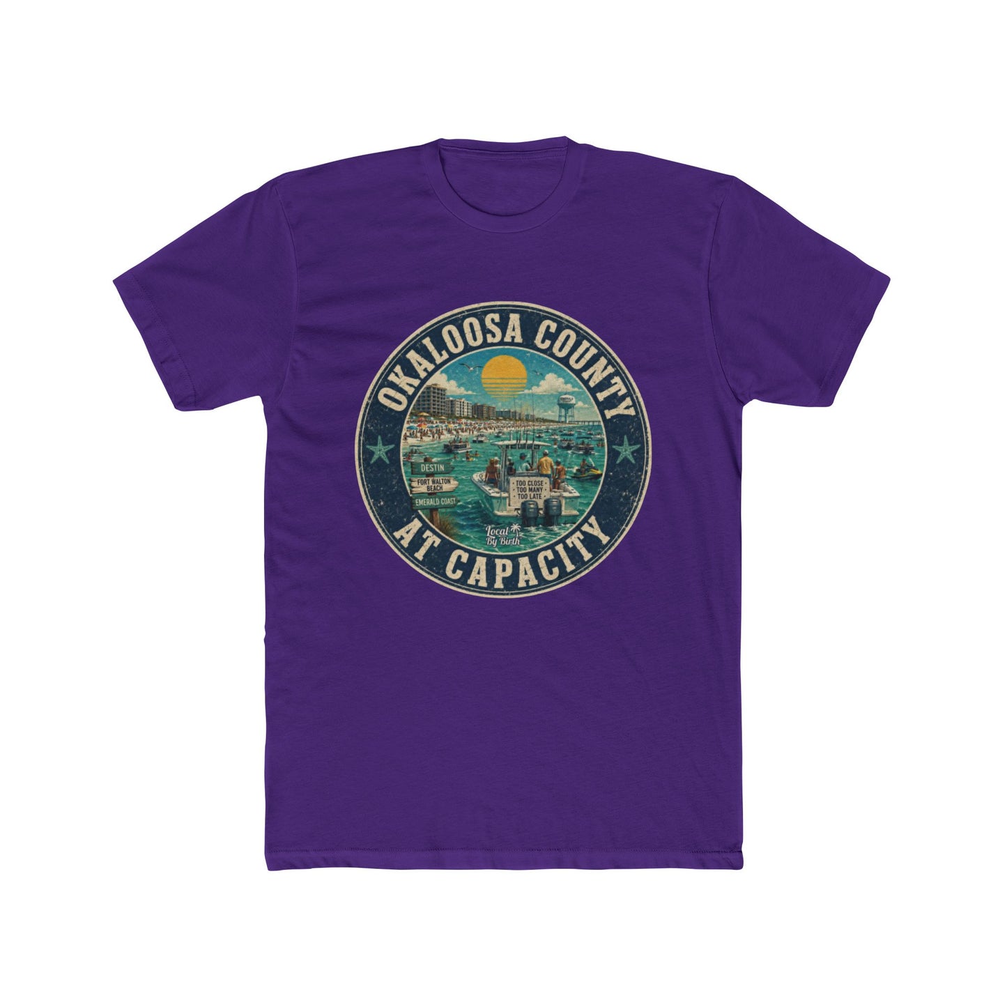 Okaloosa County At Capacity Vintage Sunset Tee