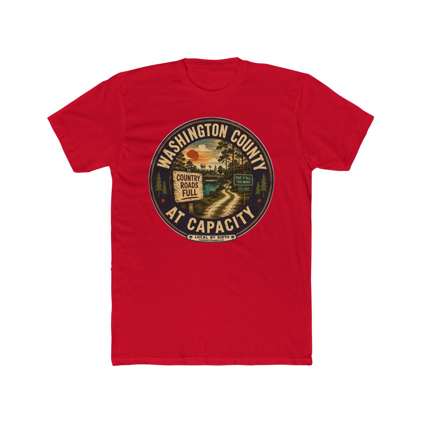 T-Shirt — Washington County At Capacity" Vintage Road Sign Graphic