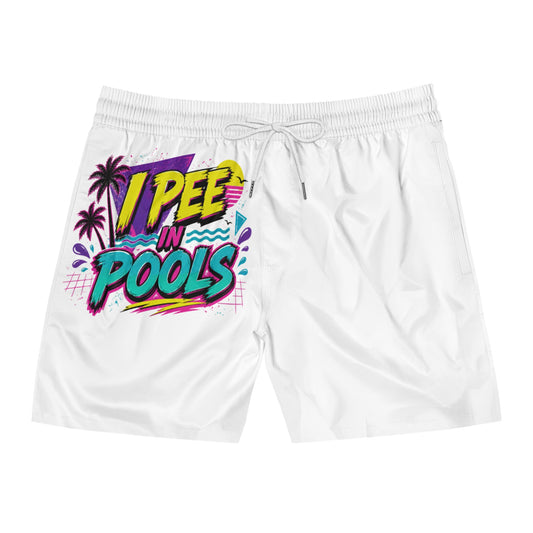 Funny Men's Swim Trunks — I Pee in Pools Retro Beach Shorts | Local By Birth Supply Co.