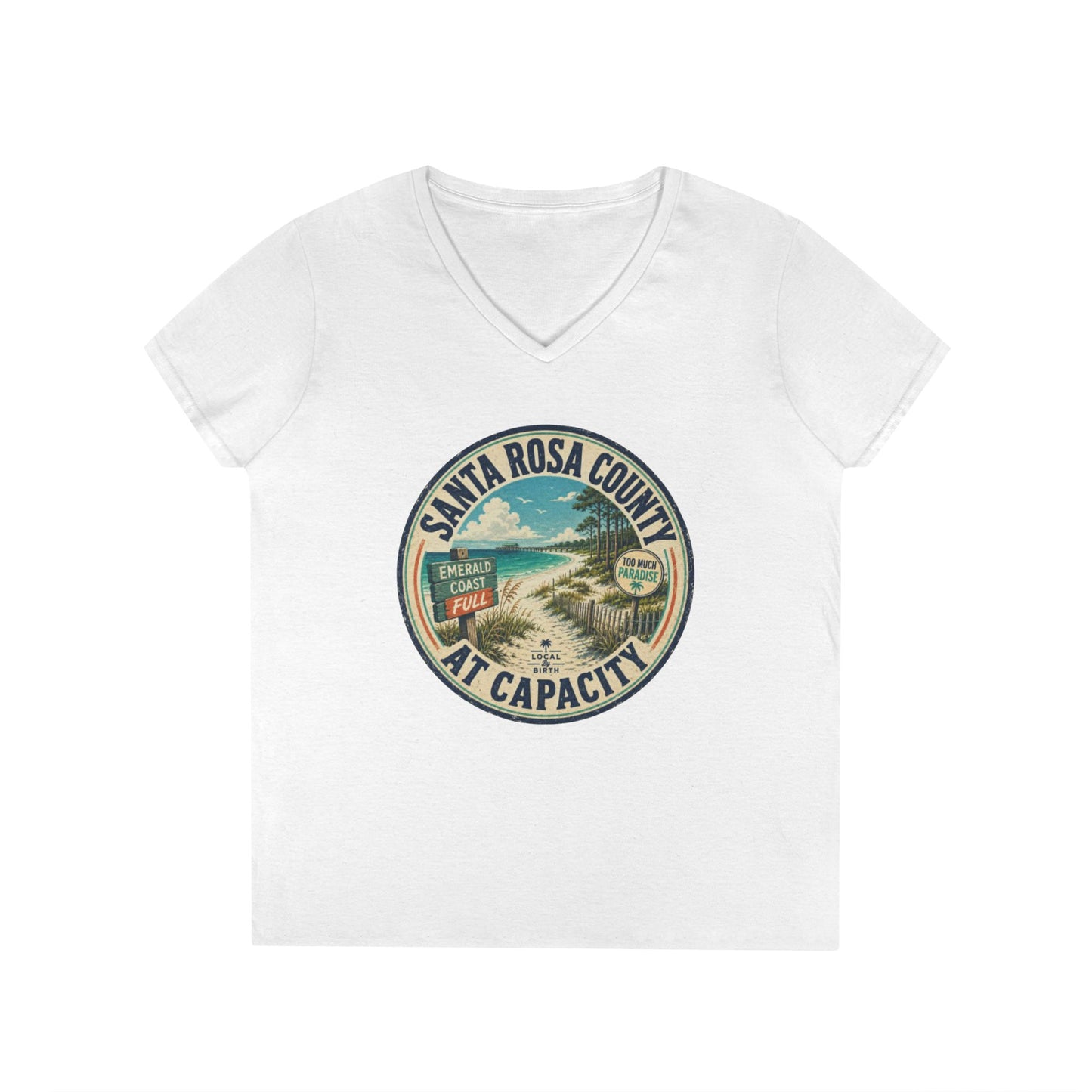 Santa Rosa County At Capacity V-Neck Tee