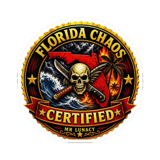 ☠️ Florida Chaos Certified Sticker ☠️ Mr.Lunacy