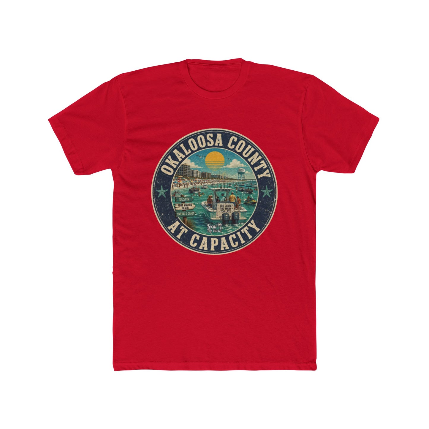 Okaloosa County At Capacity Vintage Sunset Tee