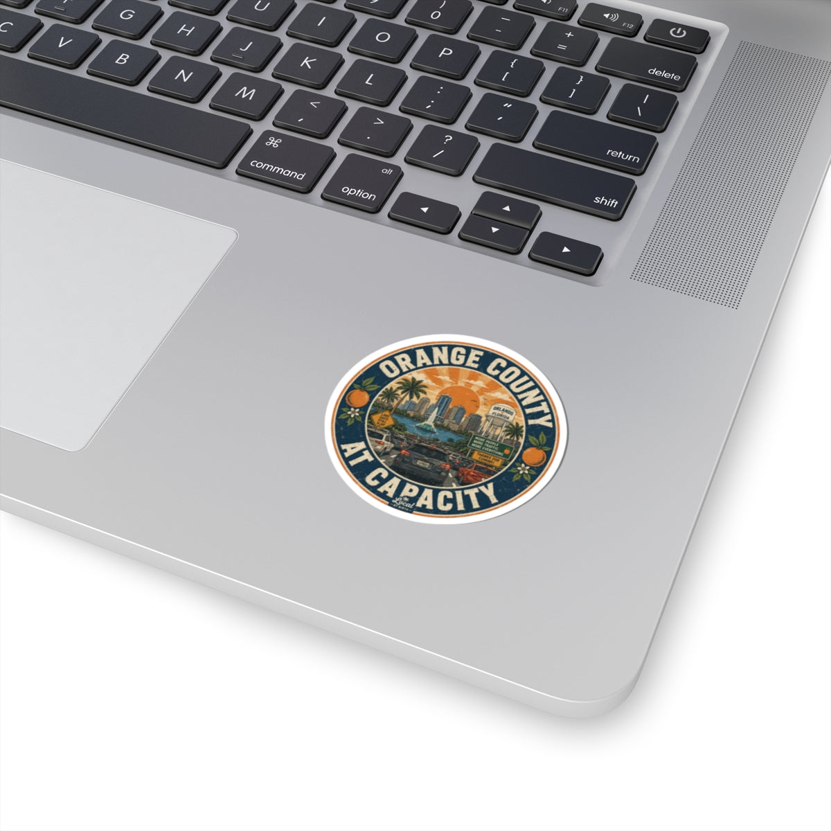 Orange County At Capacity Sticker — Retro Orlando Travel Decal