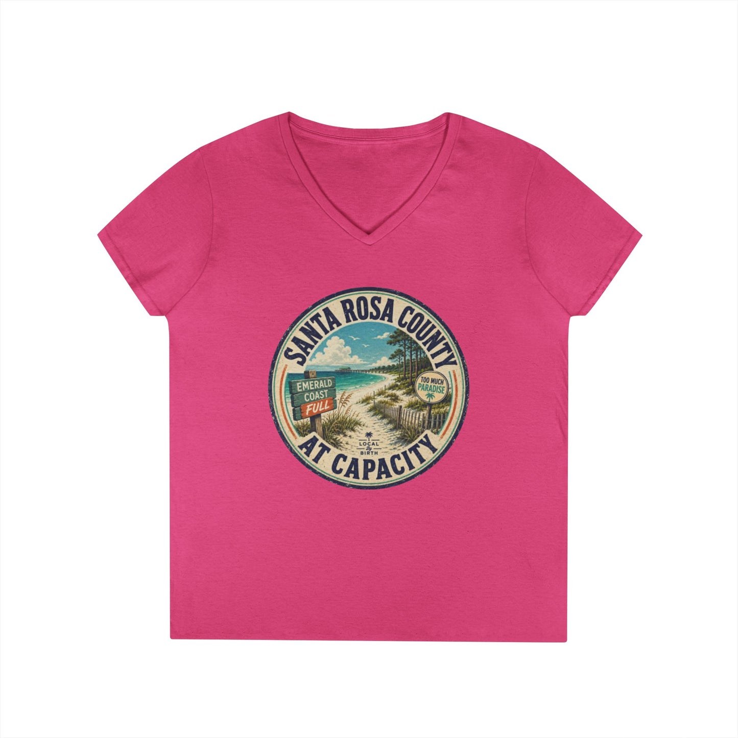 Santa Rosa County At Capacity V-Neck Tee