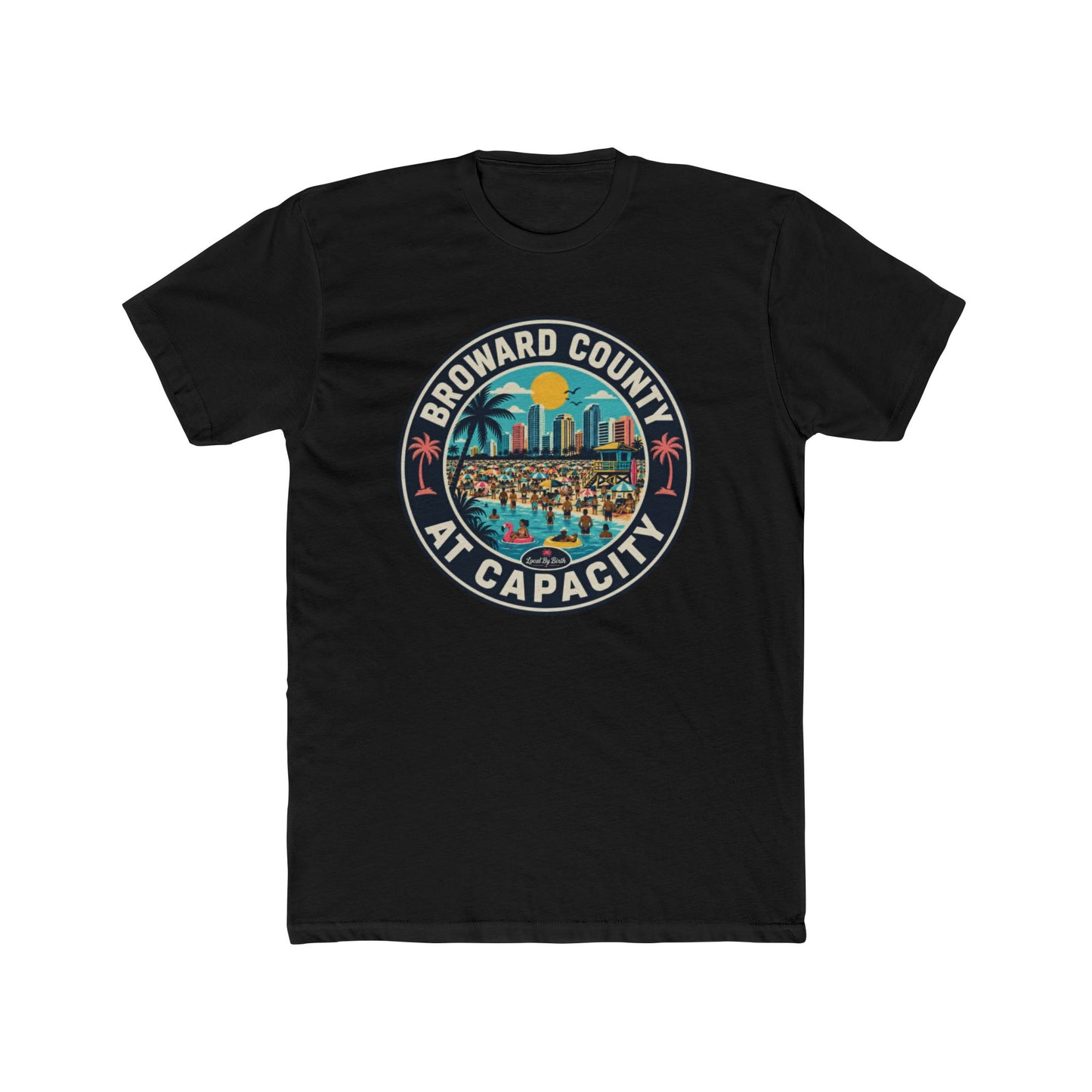 Broward County At Capacity T-Shirt — Retro Miami Beach Sunset Tee