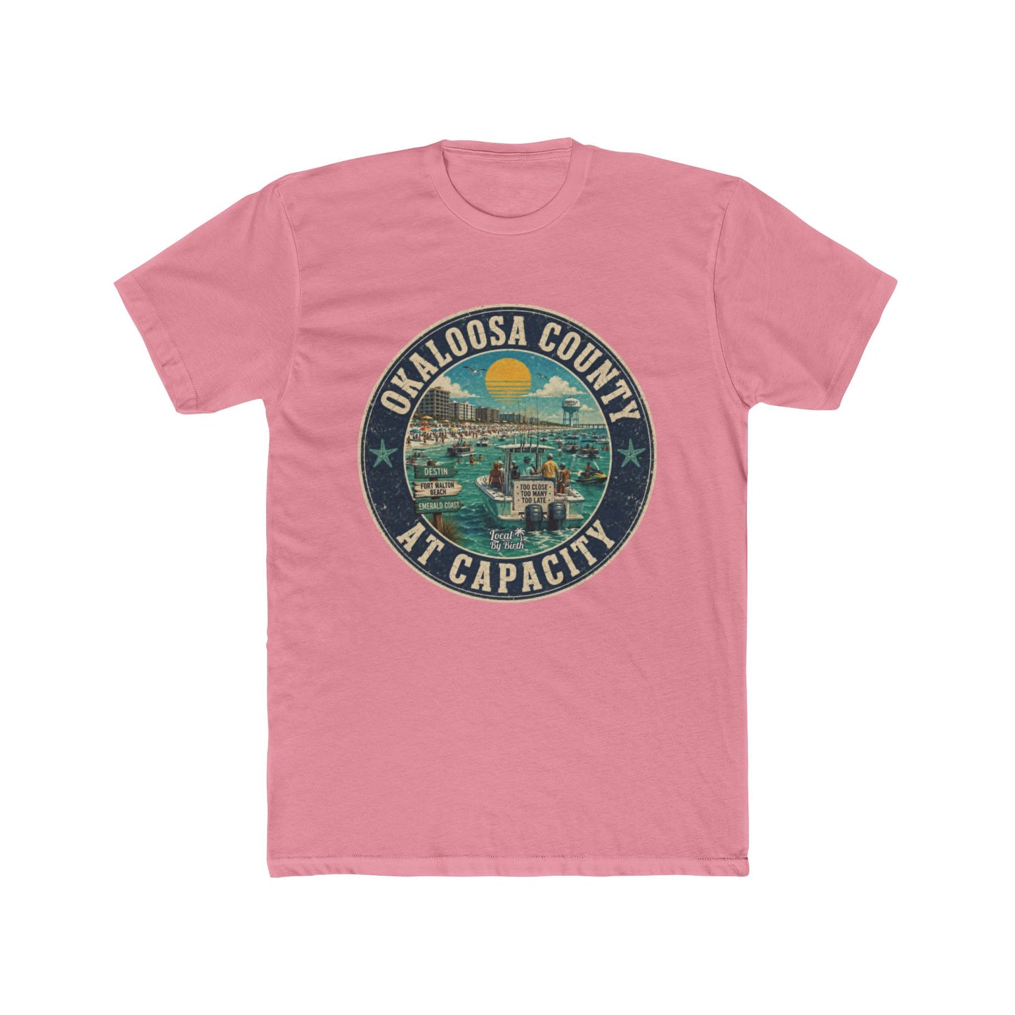 Okaloosa County At Capacity Vintage Sunset Tee
