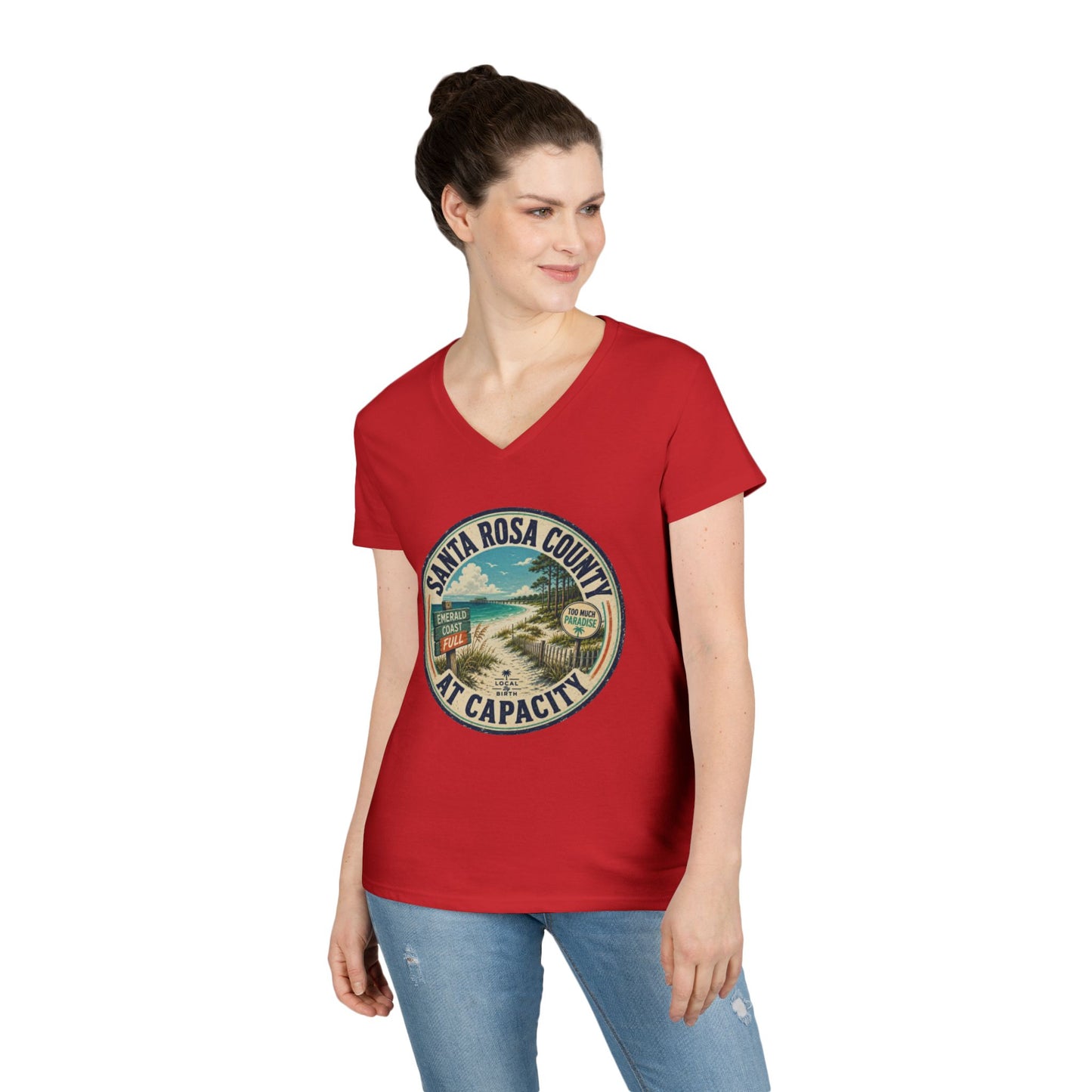 Santa Rosa County At Capacity V-Neck Tee