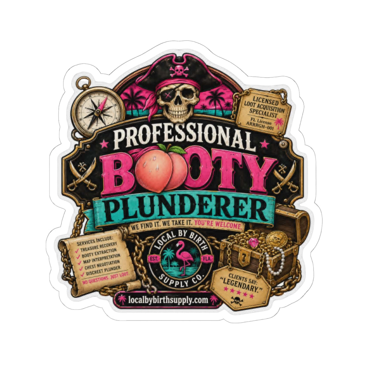 Professional Booty Plunderer Sticker