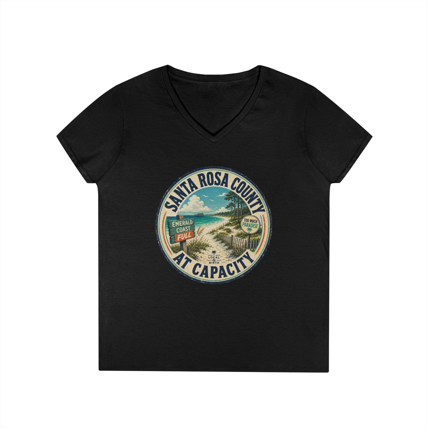 Santa Rosa County At Capacity V-Neck Tee