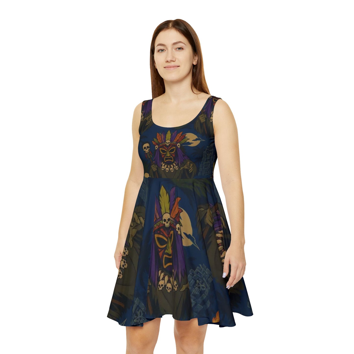 Skater Dress - Mystic Tribal Shaman AOP Print