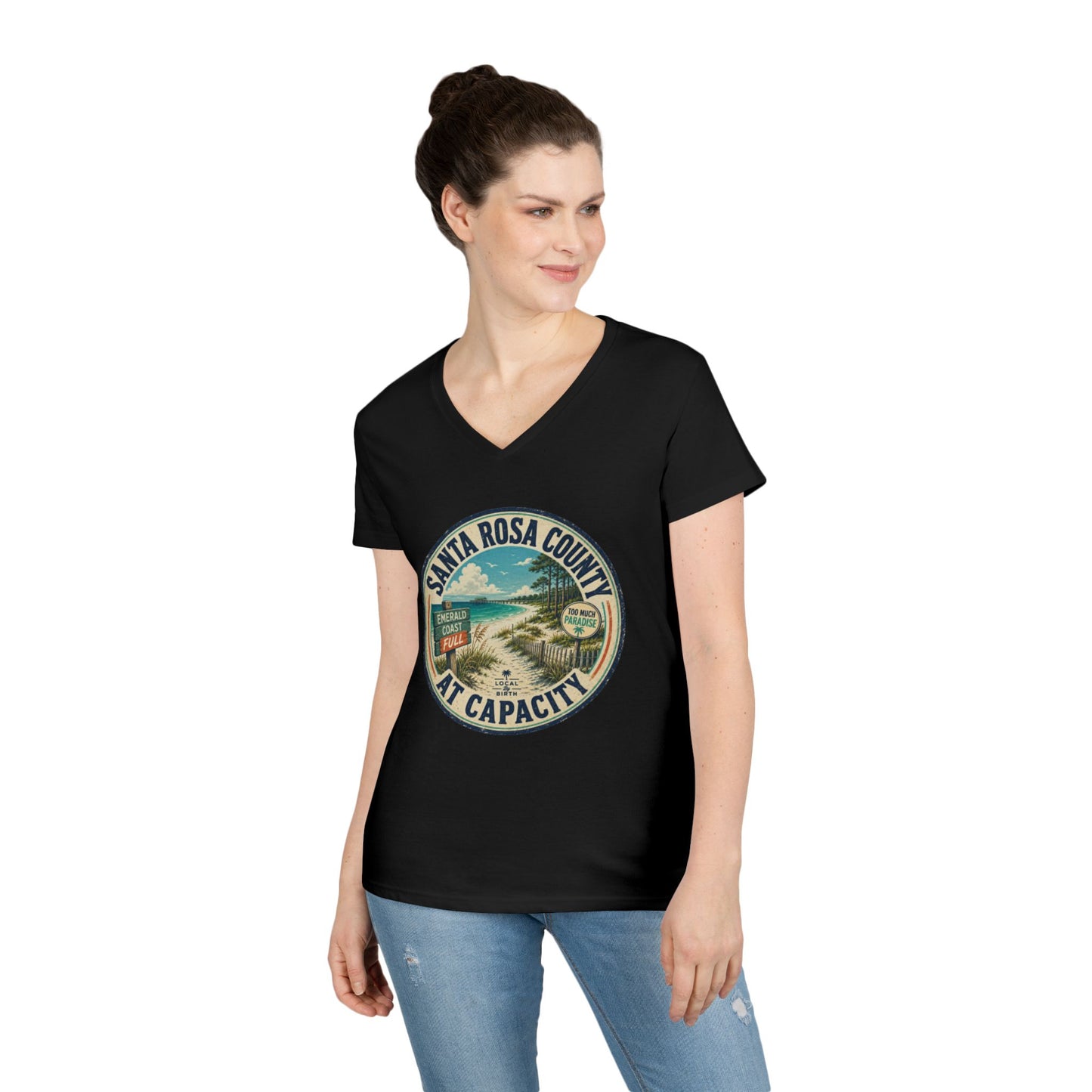 Santa Rosa County At Capacity V-Neck Tee