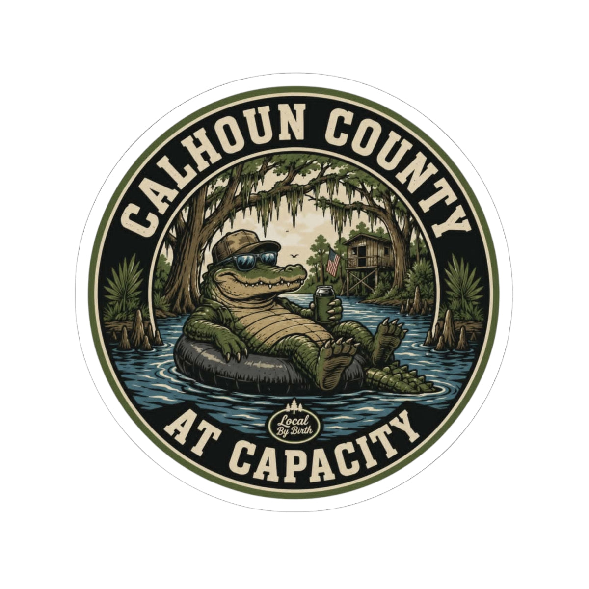 Calhoun County Alligator Sticker