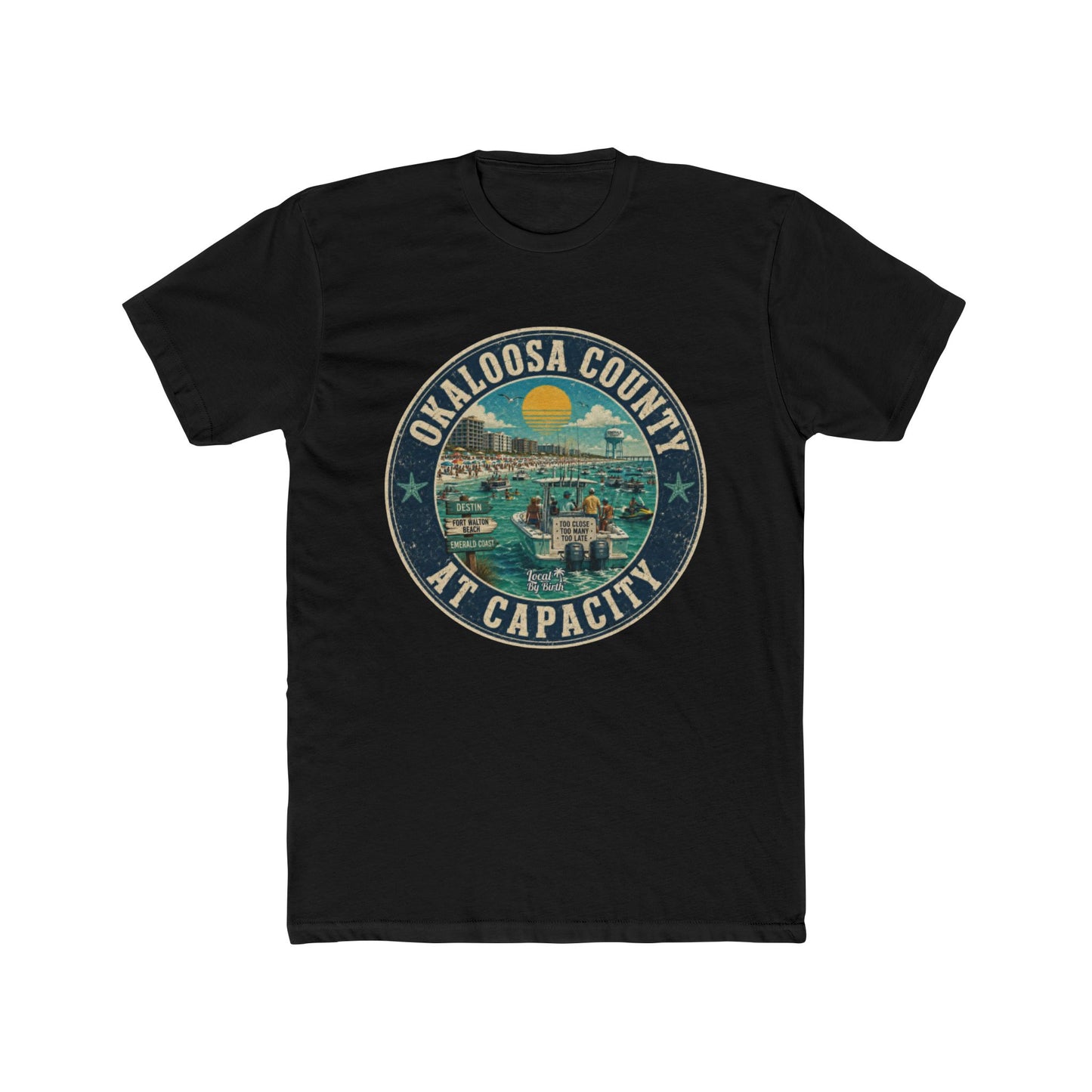 Okaloosa County At Capacity Vintage Sunset Tee