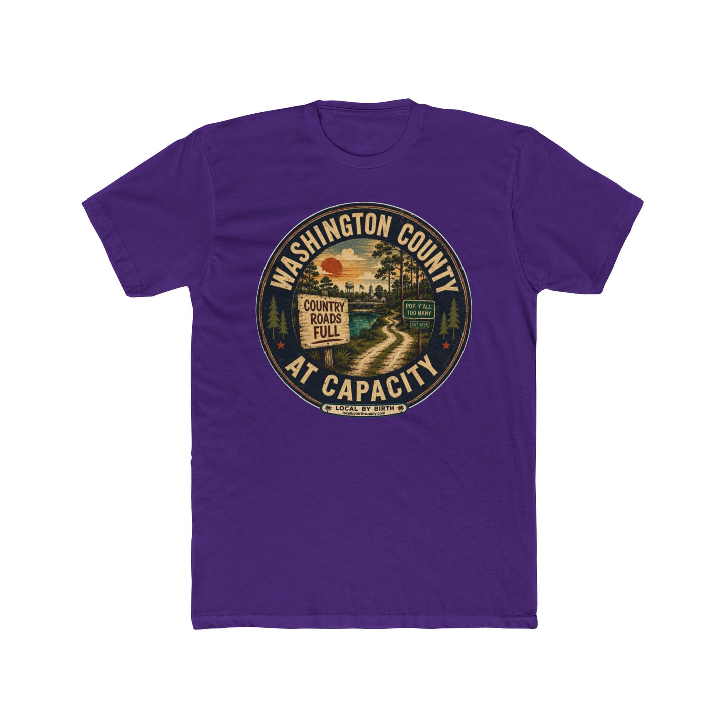 T-Shirt — Washington County At Capacity" Vintage Road Sign Graphic