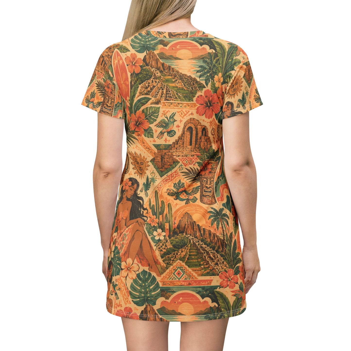 70s Retro Peruvian Tiki Dress