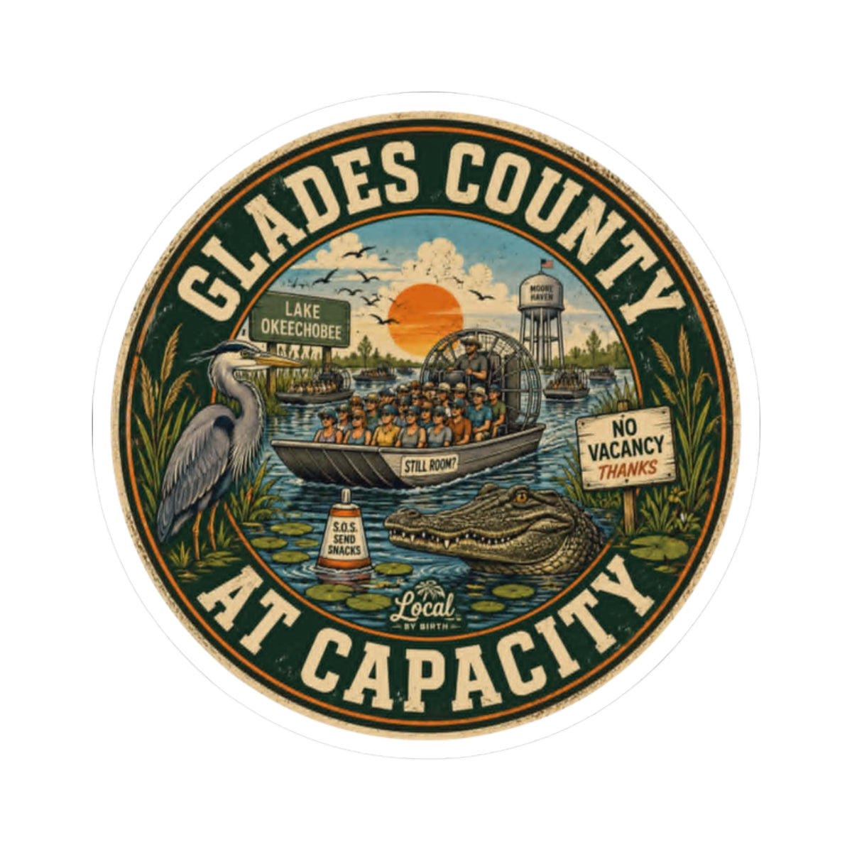 Glades County At Capacity Sticker
